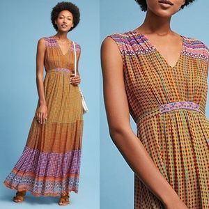 Anthro Tanvi Kedia Aelyn Maxi Orange Dress